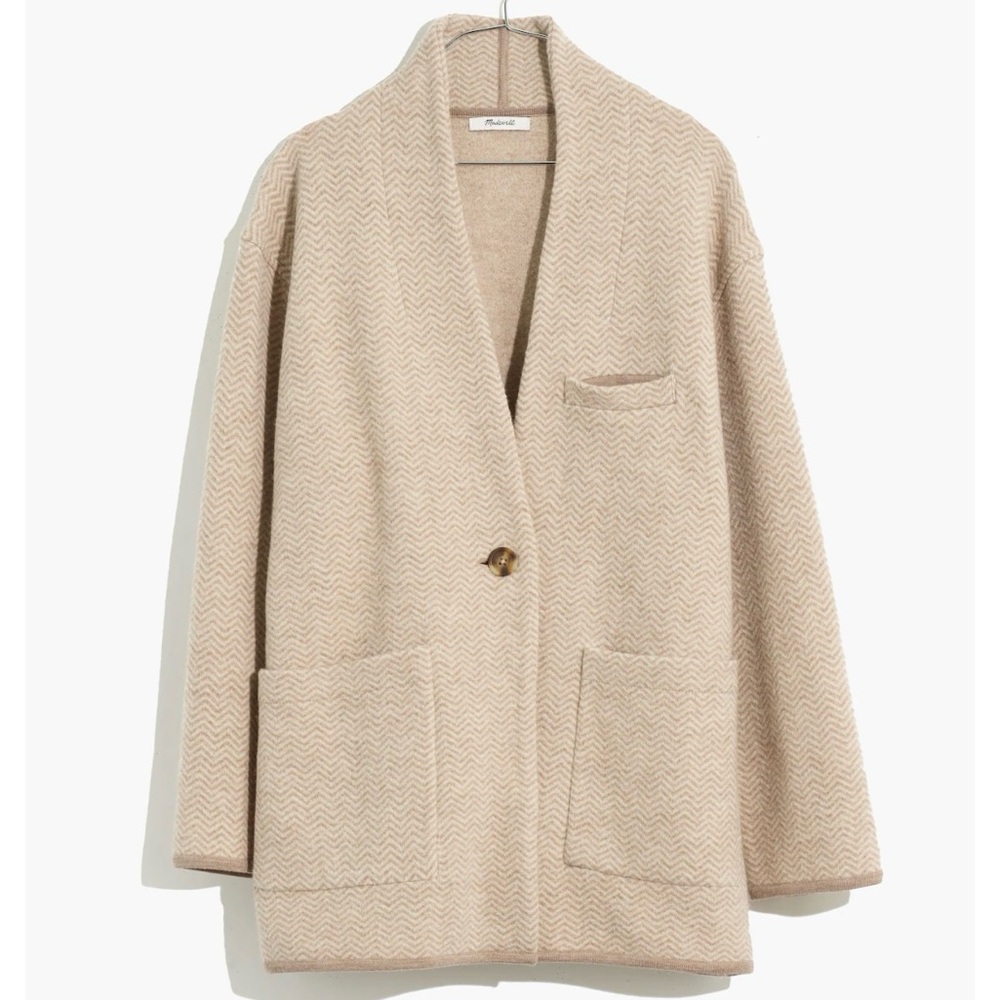Madewell Herringbone Mattson Sweater Coat